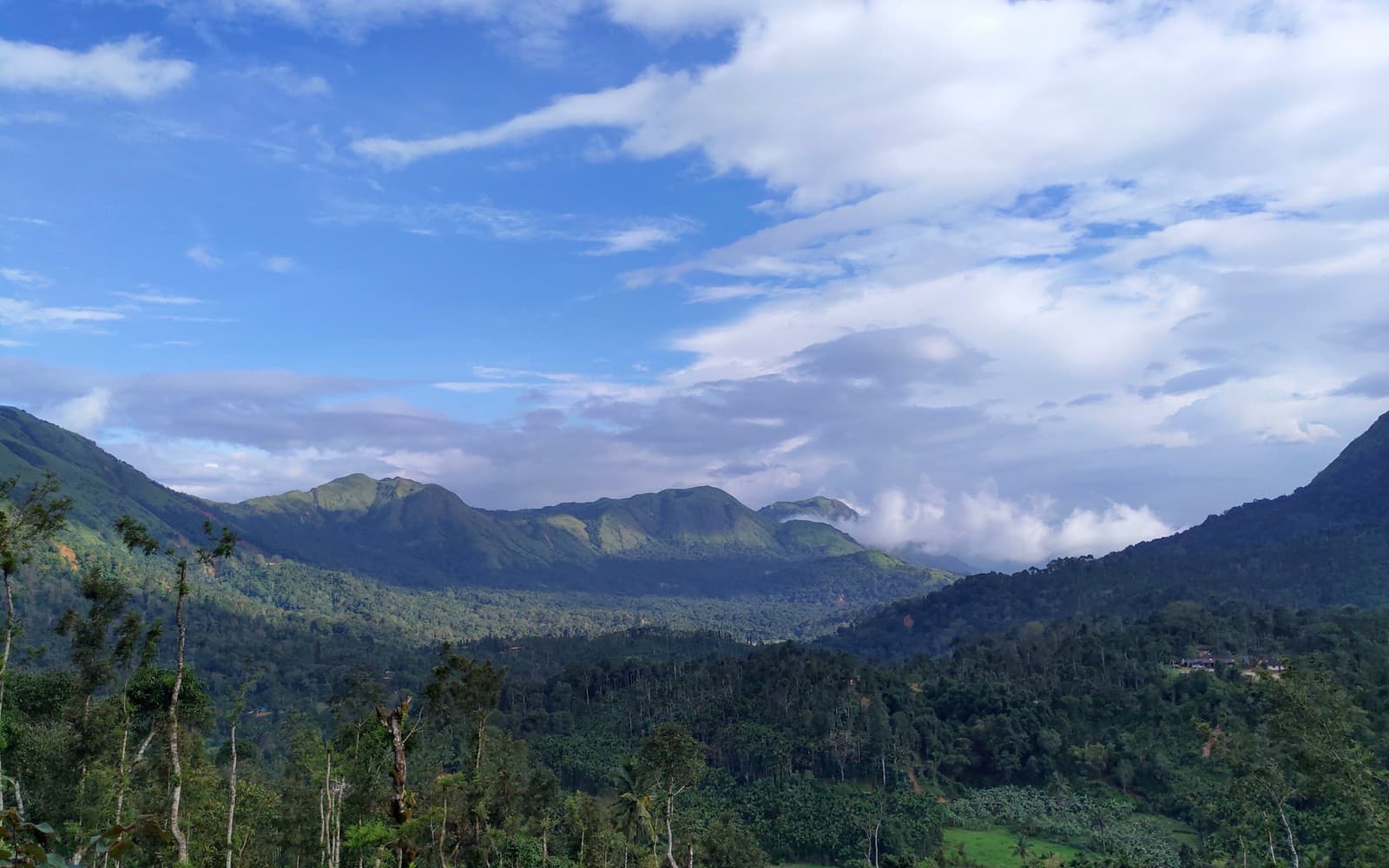 Western Ghats Mountain Ranges and Kudremukh Valley Panorama